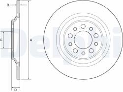 DELPHI Tarcza Ham. Jeep Cherokee 13- Tyl (bg4961c)