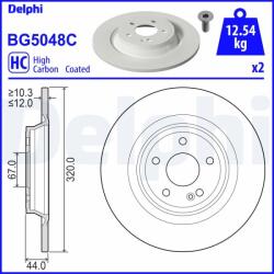 DELPHI Brzdový kotúč DELPHI BG5048C (BG5048C)