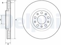 DELPHI Tarcza Ham. Fiat 500x 12- (bg4763c)