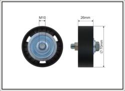 CAFFARO Napínacia kladka rebrovaného klinového remeňa CAFFARO 500131 SC (500131 SC)
