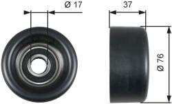 GATES Vratná/vodiaca kladka rebrovaného klinového remeňa GATES T38028 (T38028)