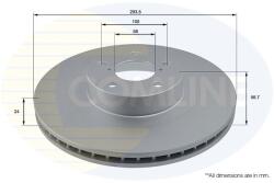 COMLINE Brzdový kotúč COMLINE ADC0814V (ADC0814V)