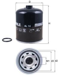 MAHLE Patróna vysúšača vzduchu, pneumatický systém MAHLE AL 14 (AL 14)