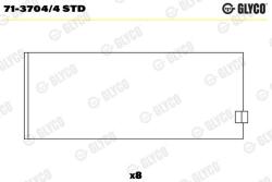 GLYCO Ojničné ložisko GLYCO 71-3704/4 STD (71-3704/4 STD)
