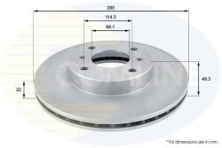 COMLINE Brzdový kotúč COMLINE ADC0252V (ADC0252V)