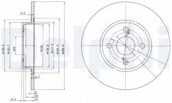 DELPHI Tarcza Ham. Toyota Tyl (bg3186)