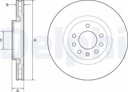 DELPHI Tarcza Ham. Opel Corsa D 11- (bg4944c)