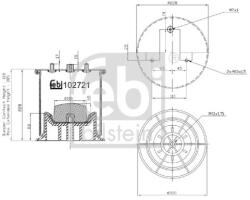 Febi Bilstein Mech pneumatického pruženia, vzduchové pruženie FEBI BILSTEIN 102721 (102721)