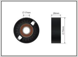 CAFFARO Napínacia kladka rebrovaného klinového remeňa CAFFARO 01-96 SC (01-96 SC)