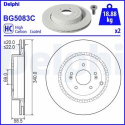 DELPHI Brzdový kotúč DELPHI BG5083C (BG5083C)