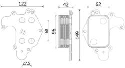 MAHLE Chladič motorového oleja MAHLE CLC 273 000S (CLC 273 000S)