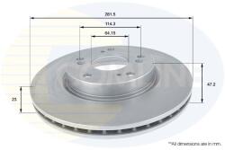 COMLINE Brzdový kotúč COMLINE ADC0553V (ADC0553V)