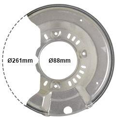 VAN WEZEL Ochranný plech proti rozstreku, Brzdový kotúč VAN WEZEL 5430372 (5430372)