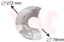 VAN WEZEL Ochranný plech proti rozstreku, Brzdový kotúč VAN WEZEL 5823371 (5823371)