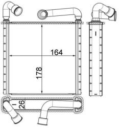 MAHLE Výmenník tepla vnútorného kúrenia MAHLE AH 253 000S (AH 253 000S)