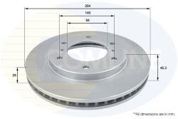 COMLINE Brzdový kotúč COMLINE ADC0378V (ADC0378V)