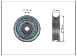CAFFARO Vratná/vodiaca kladka rebrovaného klinového remeňa CAFFARO 500433 (500433)
