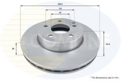 COMLINE Brzdový kotúč COMLINE ADC1662V (ADC1662V)
