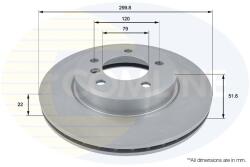 COMLINE Brzdový kotúč COMLINE ADC1712V (ADC1712V)