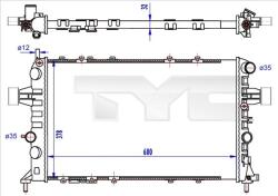 TYC Chladič motora TYC 725-0041-R (725-0041-R)