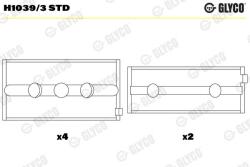 GLYCO Ložisko kľukového hriadeľa GLYCO H1039/3 STD (H1039/3 STD)