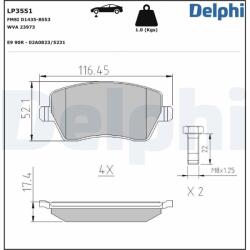 DELPHI Klocki Ham. Przod (lp3551)