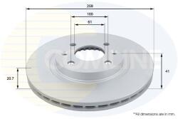 COMLINE Brzdový kotúč COMLINE ADC1507V (ADC1507V)