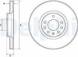 DELPHI Tarcza Ham. Opel Astra G/h (bg3770c)