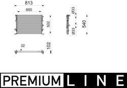 MAHLE Chladič motora MAHLE CR 2805 000P (CR 2805 000P)