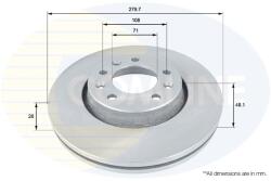 COMLINE Brzdový kotúč COMLINE - centralcar - 15 485 Ft