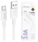 BOROFONE BX111 Feliz kábel - Type C to USB - 60W 3A 1 méter fehér