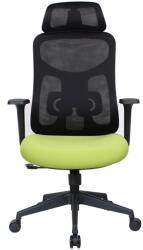 Iris Mirage zöld/fekete ergonómikus, szövet-hálós irodai forgószék fej és háttámasszal (MIRAGE ZÖLD FEKETE) - bestbyte