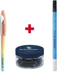 Schneider Voyage toll, Pasztellrózsaszín+ 30db tollbetét/tégely + Corry tinta eltávolító toll