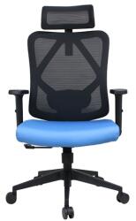 Iris Eclipse kék/fekete ergonómikus, szövet-hálós irodai forgószék fej és háttámasszal (ECLIPSE KÉK FEKETE) - bestbyte