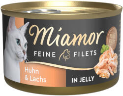 Miamor 6x100g Miamor Feine Filets aszpikban nedves macskatáp - Csirke & lazac aszpikban