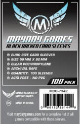 Mayday games Euro méretű kártyavédő (100 db-os csomag) 59 mm x 92 mm, fekete hátlap (MDG-7042) - reflexshop