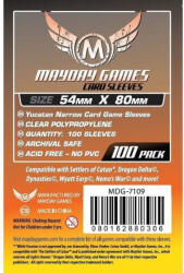 Mayday games Yucatan keskeny kártyajáték kártyavédő (100 db-os csomag) 54 x 80 mm (MDG-7109) - reflexshop