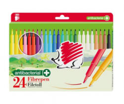 ICO Filctoll készlet, 1 mm, antibakteriális, 'Süni 300', 24 különböző szín (TIC30024A) (TIC30024A)