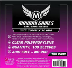 Mayday games Kis négyzet kártyavédő 70 x 70 mm (100 db-os csomag) (MDG-7124) - reflexshop