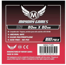 Mayday games Közepes négyzet kártyavédő 80 x 80 mm (100 db-os csomag) (MDG-7125) - reflexshop