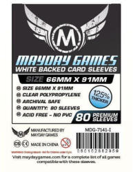 Mayday games Kártyavédő kártyajátékokhoz (80 db-os csomag) 66x91 mm (fehér hátlap) (MDG-7141I) - reflexshop
