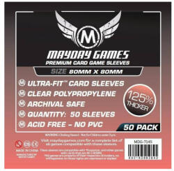 Mayday games Prémium közepes négyzet kártyavédő 80 x 80 mm (50 db-os csomag) (MDG-7145) - reflexshop
