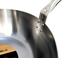 Garcima Tigaie Lyonnaise din otel carbon, 2 manere, 36 cm, 7.4 litri, Pata Negra, Garcima, GRC88736 (GRC88736)