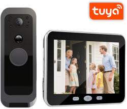 Secutek Sonerie video Wi-Fi fără fir cu ecran LCD TPD10-W