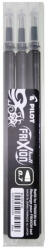 Pilot Rezerva roller Pilot Frixion Ball/Clicker, 0.7 mm, negru, 3 bucati/set (PBLS-FR7B-S3)