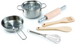 Hape E3137 - Set de gatit pentru bucatar, jucarie din lemn (E3137) Bucatarie copii
