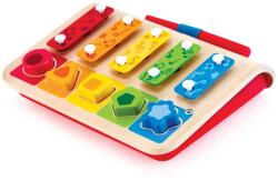 Hape Pian xilofon Hape cu functie de sortare a culorilor si formelor din lemn, instrument muzical pentru copii de la 12 luni (E0334)