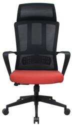 Iris Astra narancs/fekete ergonómikus, szövet-hálós irodai forgószék fej és háttámasszal (ASTRA NARANCS FEKETE) - officedepot