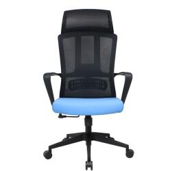 Iris Astra kék/fekete ergonómikus, szövet-hálós irodai forgószék fej és háttámasszal (ASTRA KÉK FEKETE) - officedepot