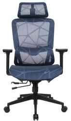 Iris Helix kék ergonómikus, szövet-hálós irodai forgószék fej és háttámasszal (HELIX KÉK) - officedepot
